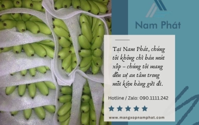 Mút xốp PE foam bọc trái cây xuất khẩu (chuối, dưa hấu, xoài)