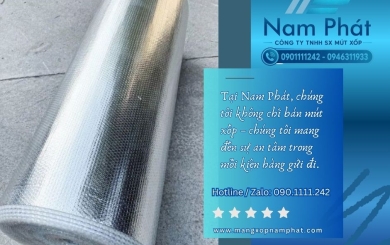 Màng PE foam tráng bạc cách nhiệt mái tôn nhà xưởng