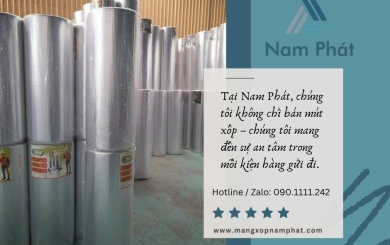 Màng PE foam dán OPP cách nhiệt chống nóng mái tôn nhà xưởng