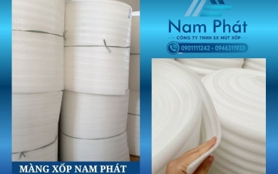 Báo giá mút xốp PE foam dạng cuộn độ dày 0.5mm, 1mm, 2mm, 5mm