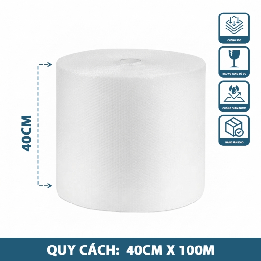 Cuộn Xốp Hơi 40cm x 100m