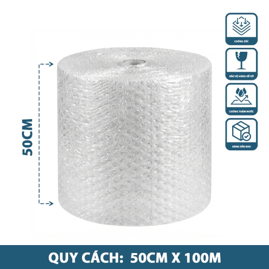 Cuộn Xốp Hơi 50cm x 100m